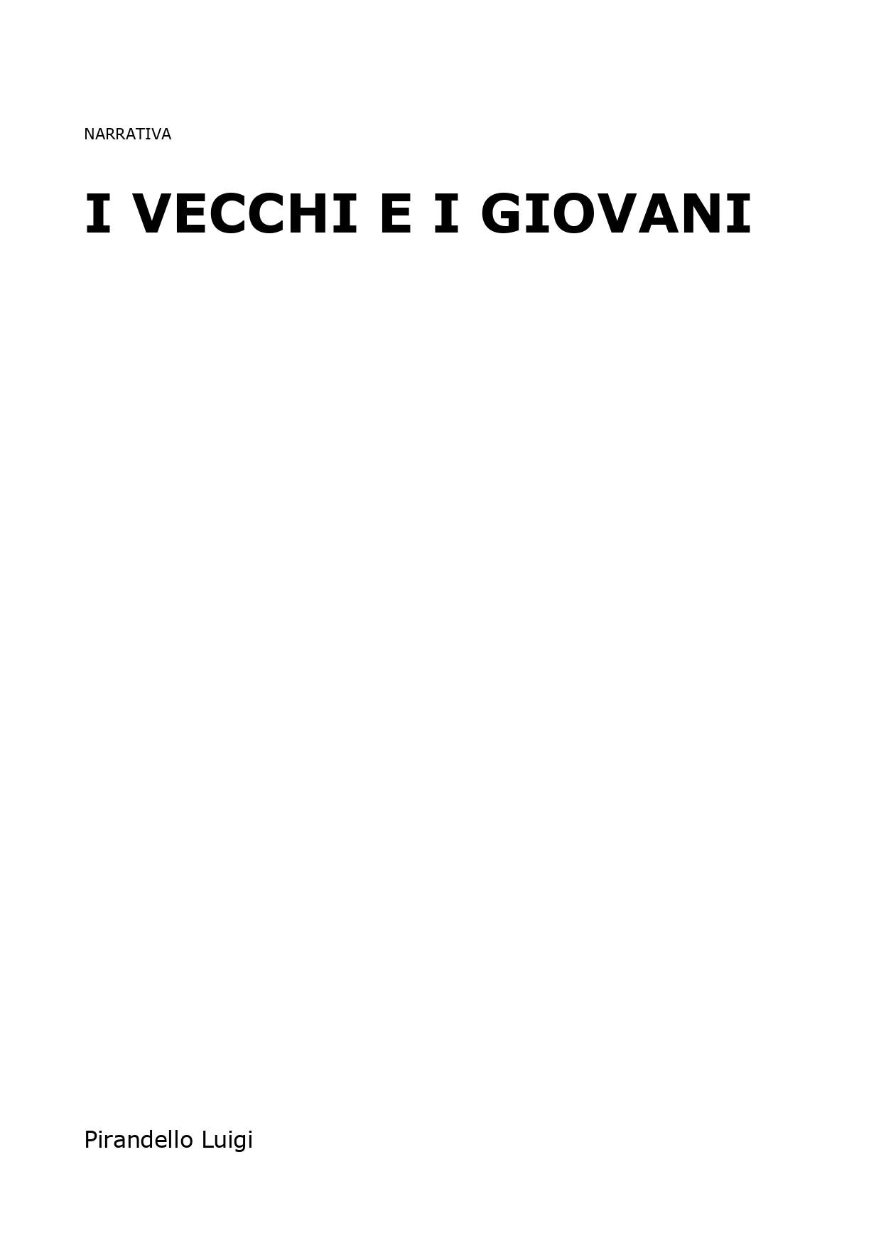 I vecchi e i giovani