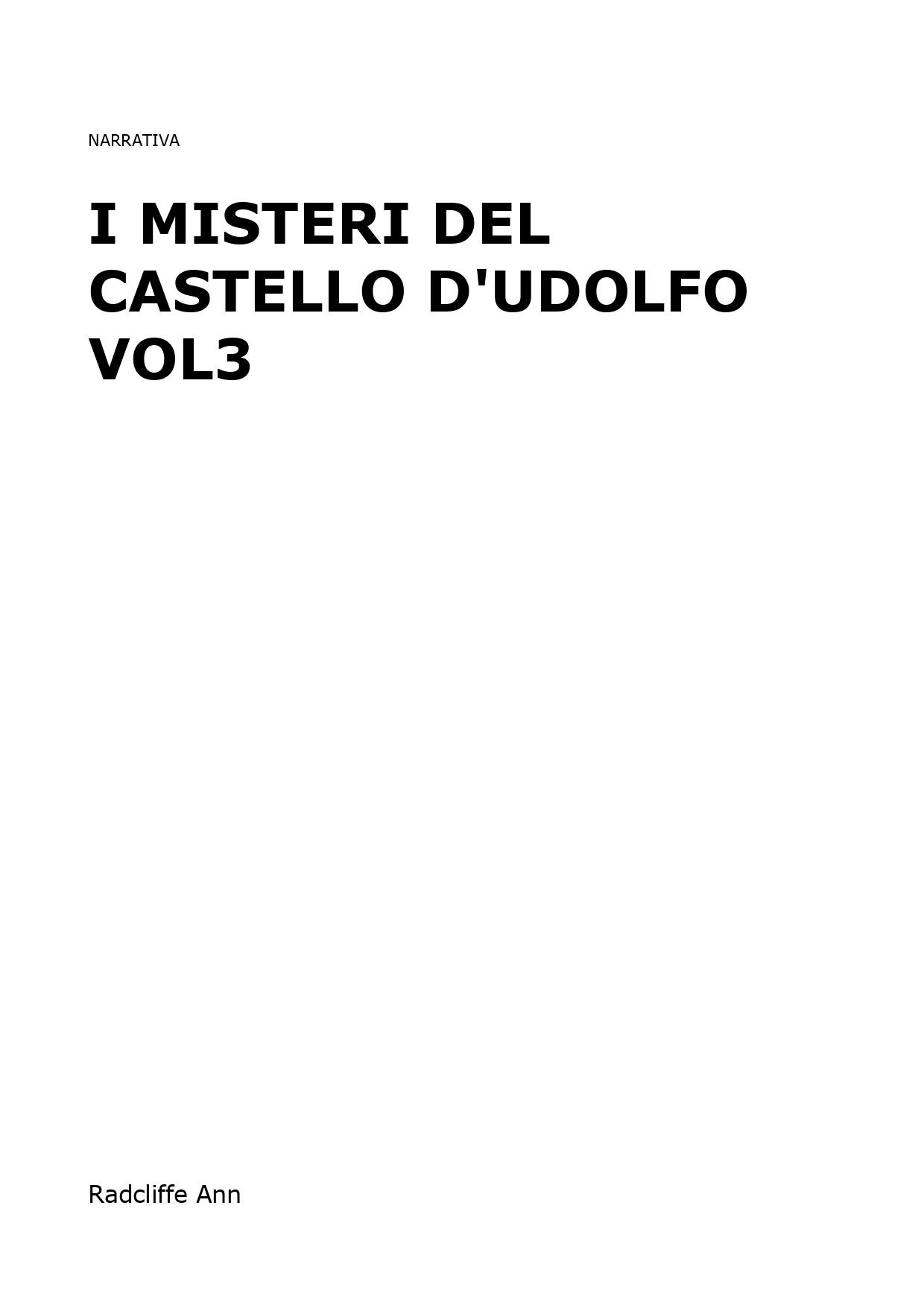 I misteri del castello d'Udolfo