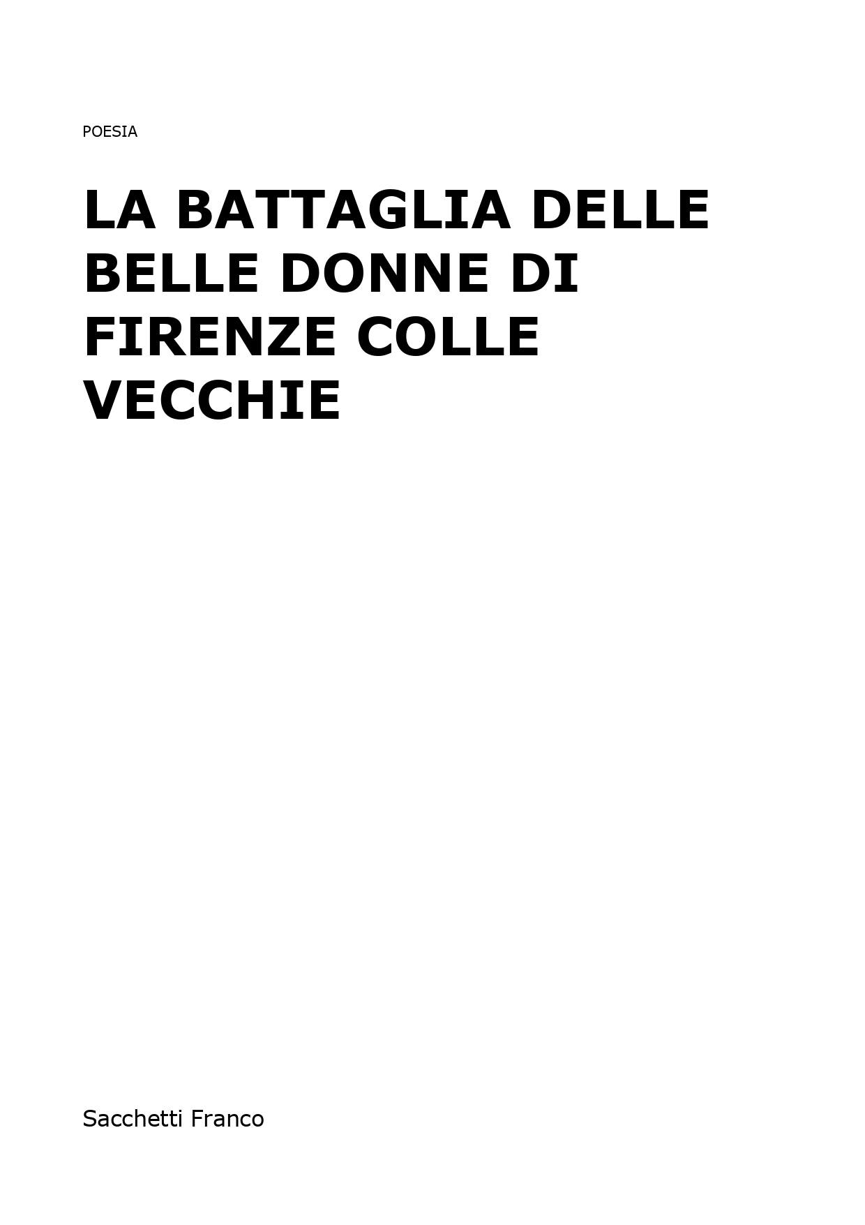 La battaglia delle belle donne di Firenze colle vecchie