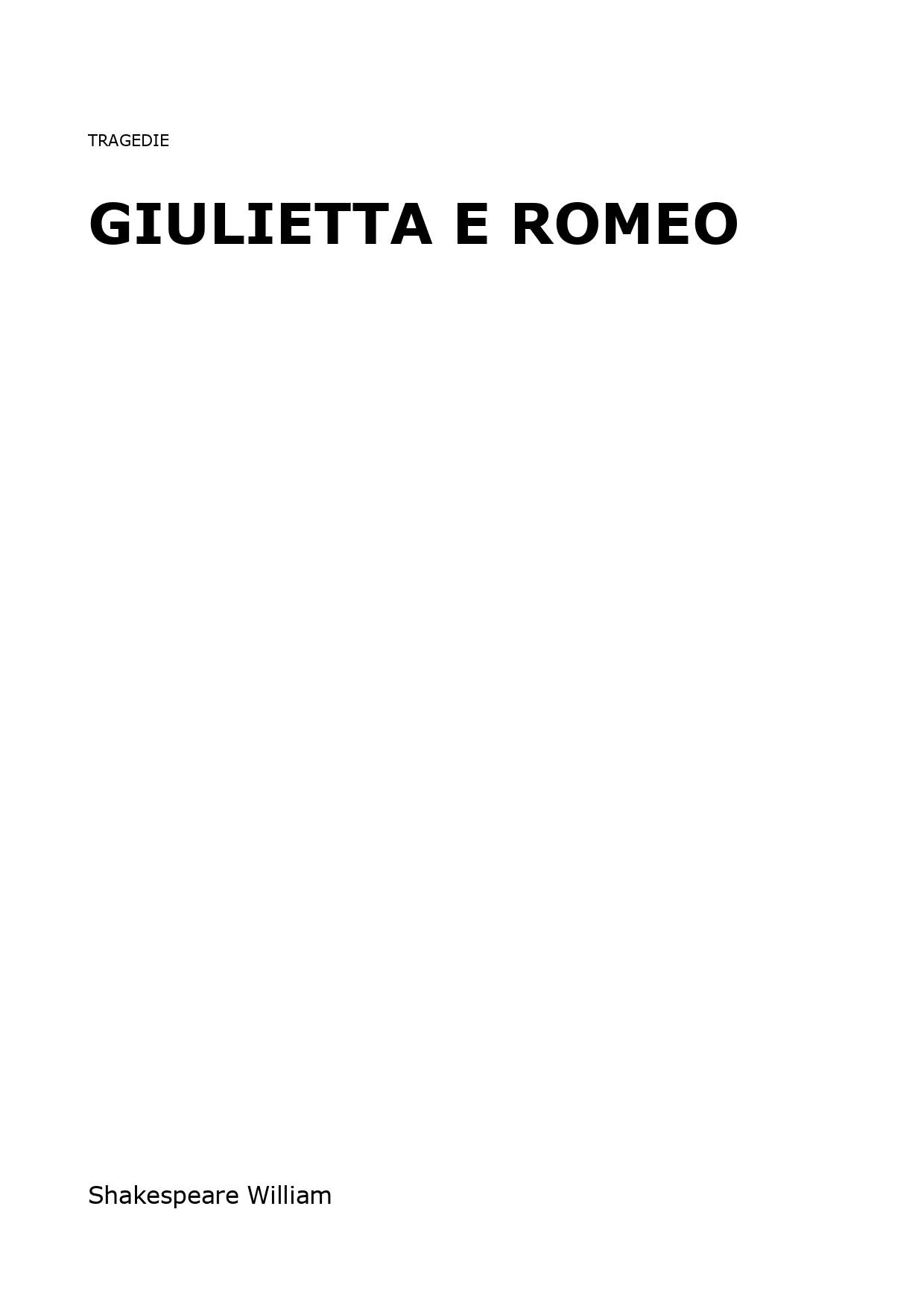 Giulietta e Romeo