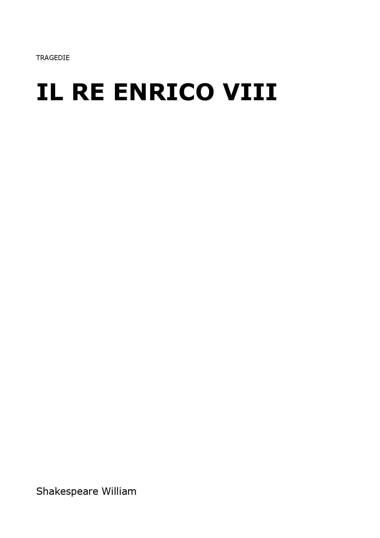 Il Re Enrico VIII