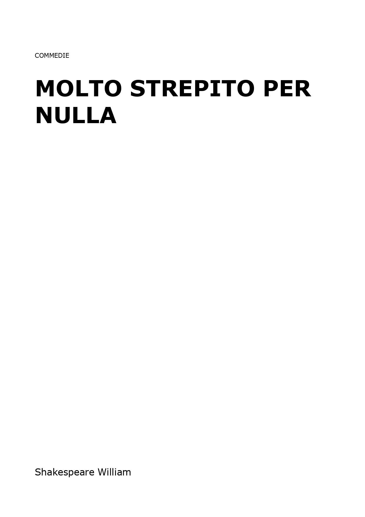 Molto strepito per nulla