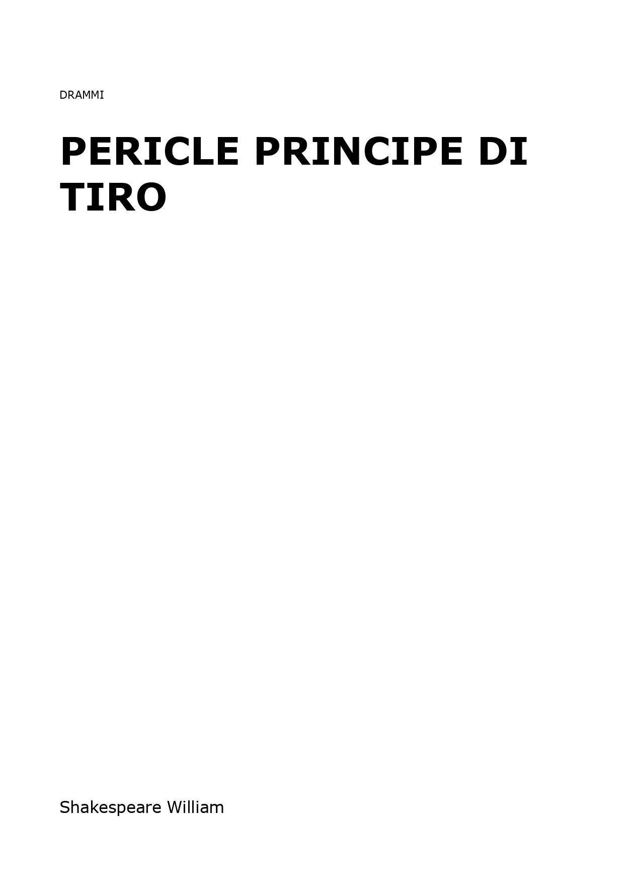 Pericle principe di Tiro