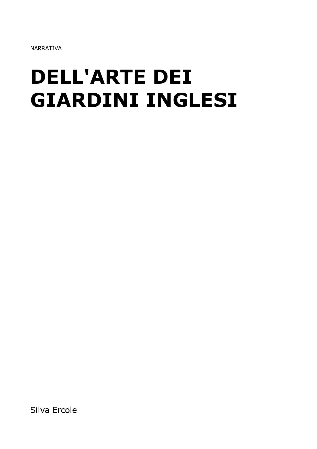 Dell'arte dei giardini inglesi