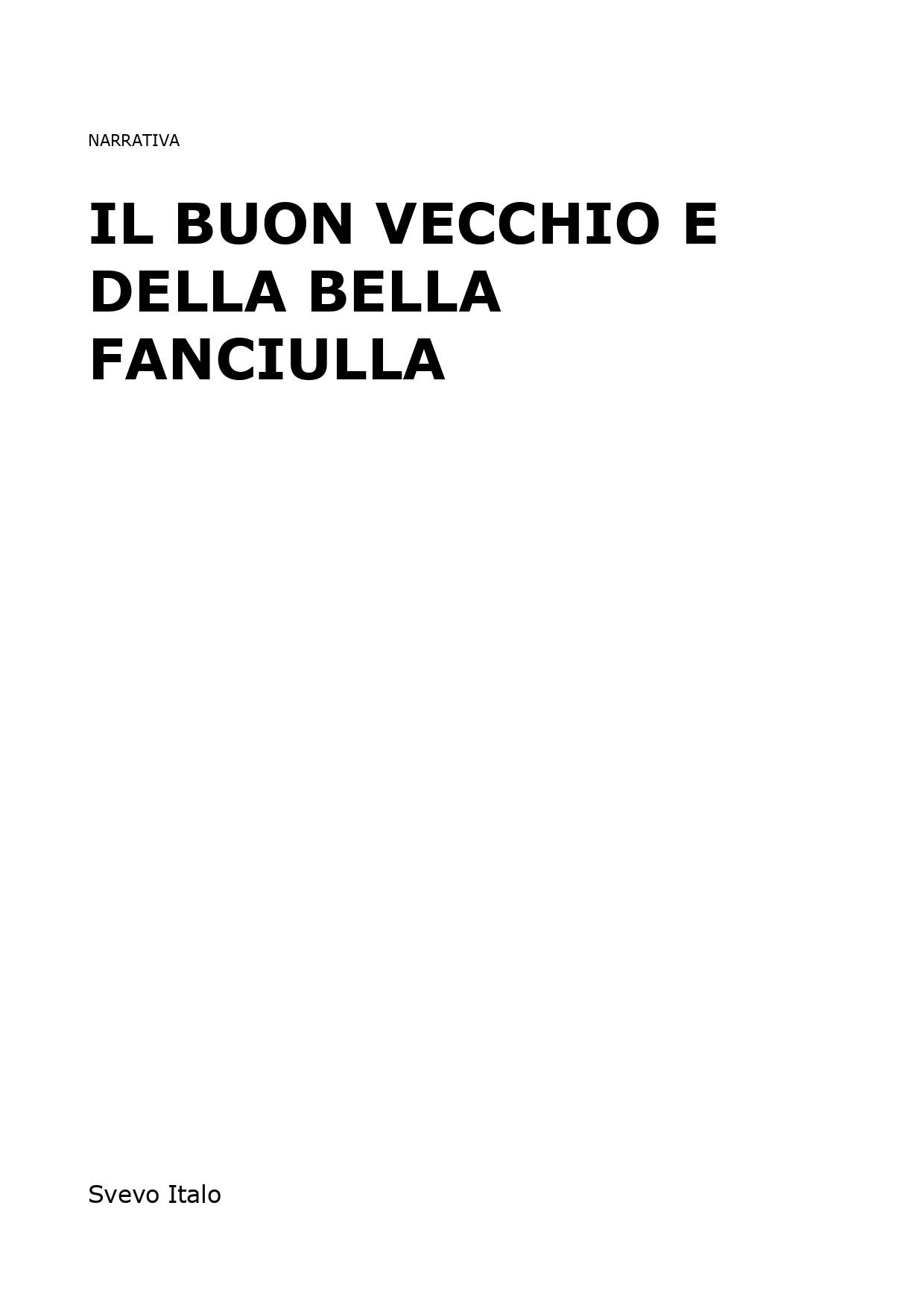 Il buon vecchio e della bella fanciulla