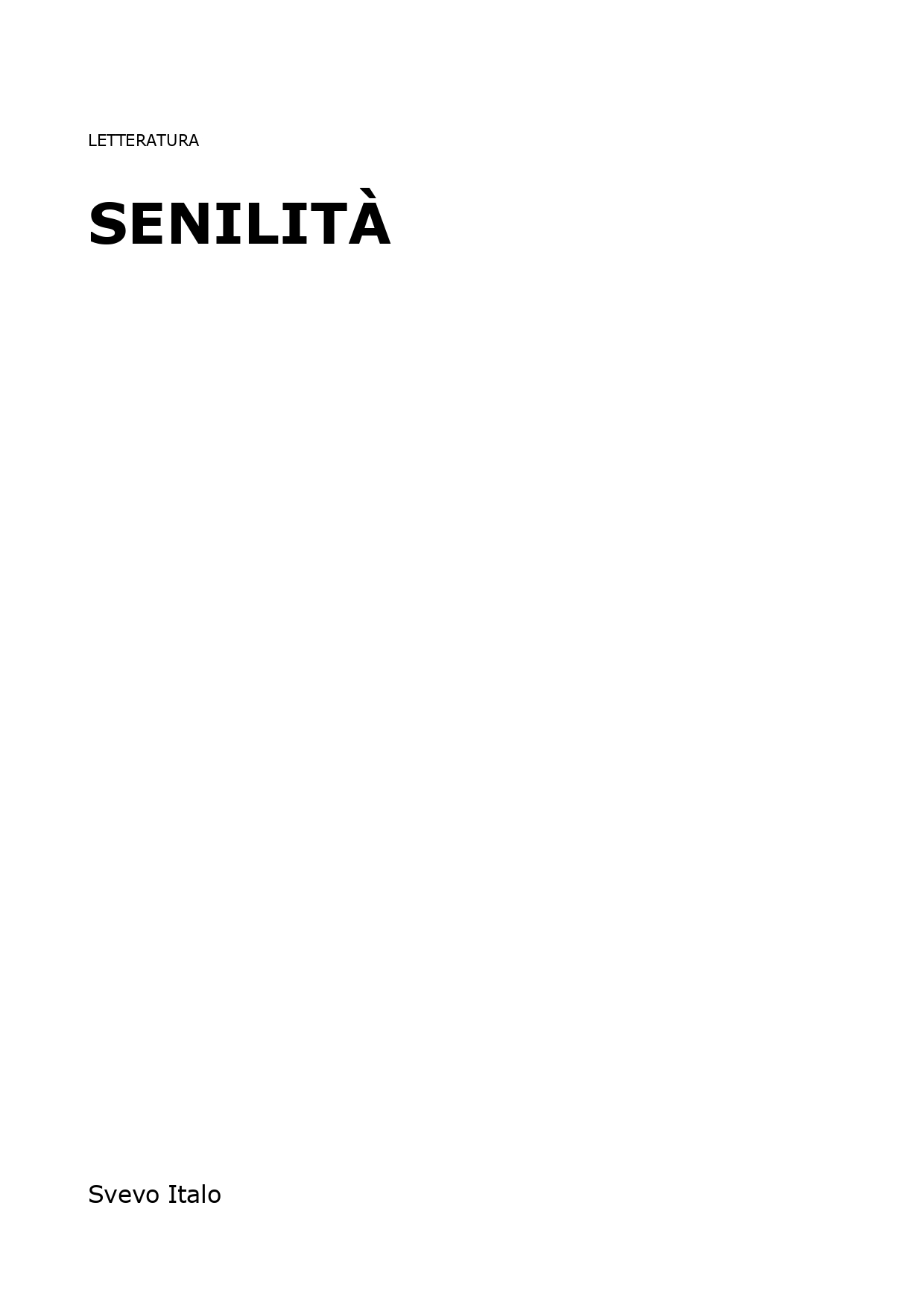 Senilità
