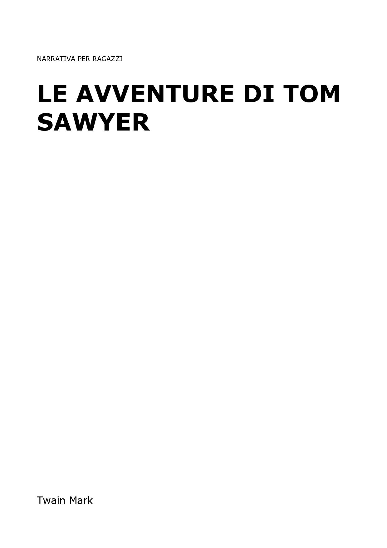 Le avventure di Tom Sawyer