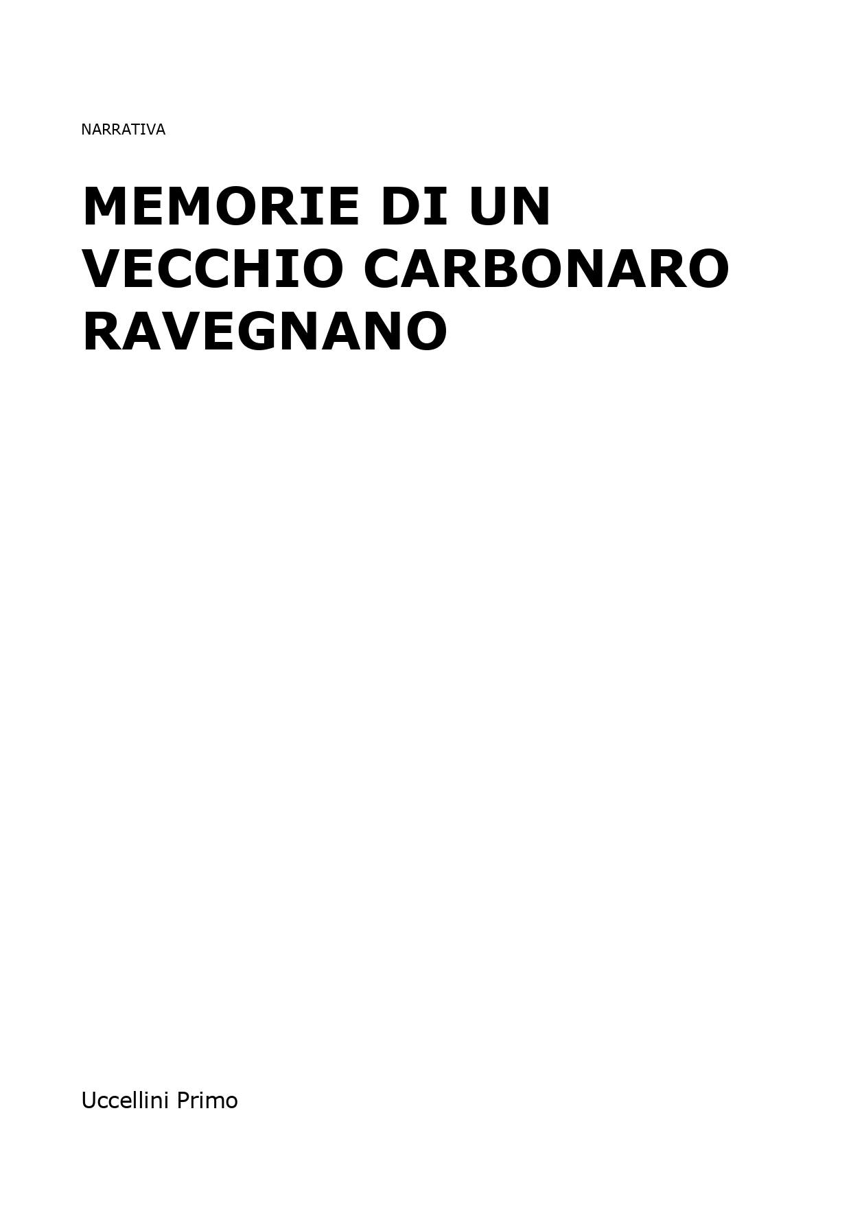 Memorie di un vecchio carbonaro ravegnano