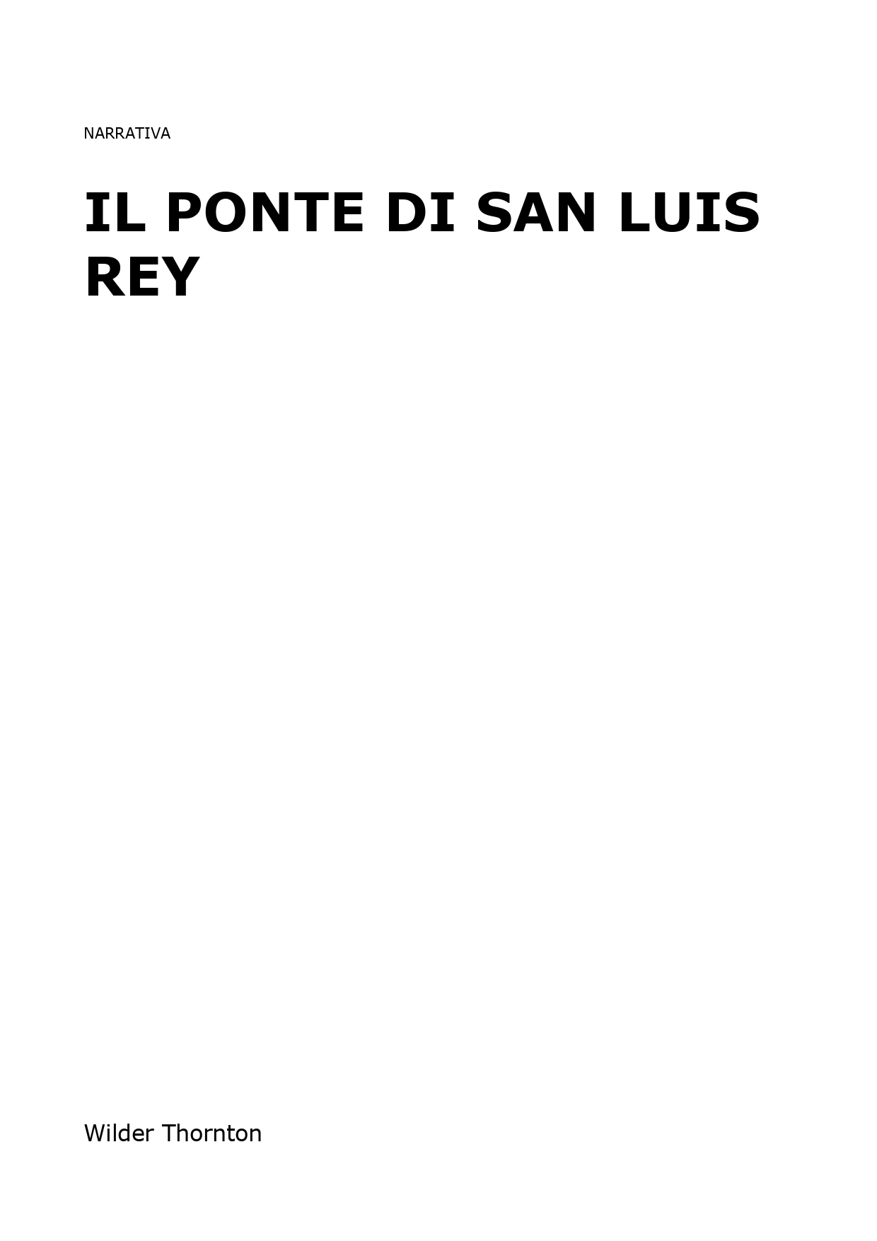 Il ponte di San Luis Rey